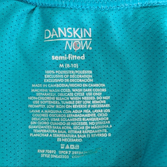 Danskin Turquoise Long sleeve Workout Top - Picture 6 of 6